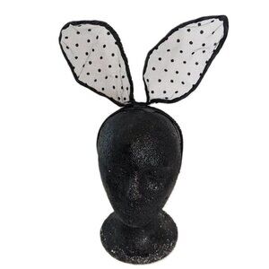 Bunny Ears Lace Headband Polka Dot Costume Easter Halloween Sexy Cosplay Playboy